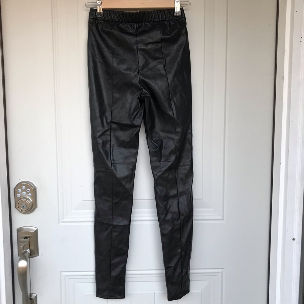 NWT Cupcakes and Cashmere faux leather leggings - Picture 2 of 4
